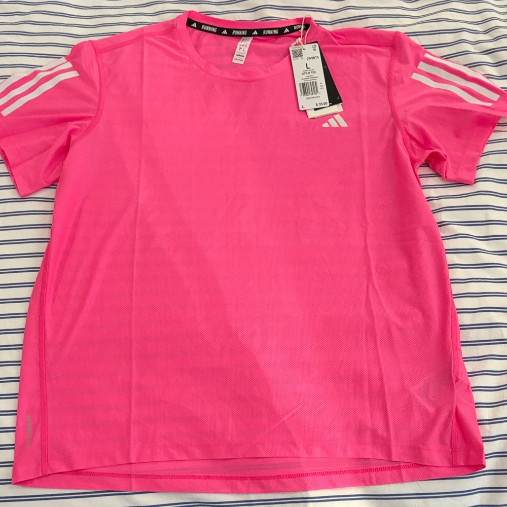 Women’s Neon Pink Adidas Performance Tee